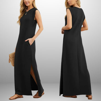 Anna™ | Flowy Long Anti-Crease Dress