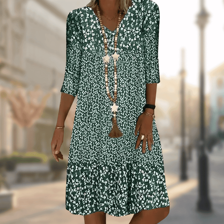 Ursala™ | Floral Print Midi Dress
