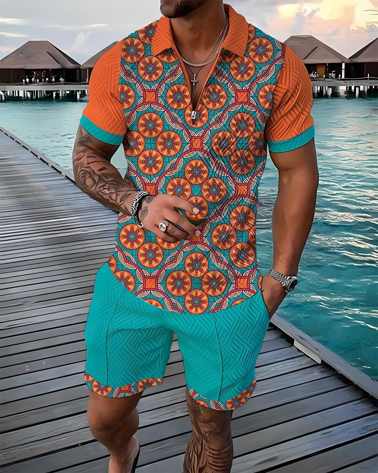 William | Men's Summer Set with Polo Shirt & Shorts