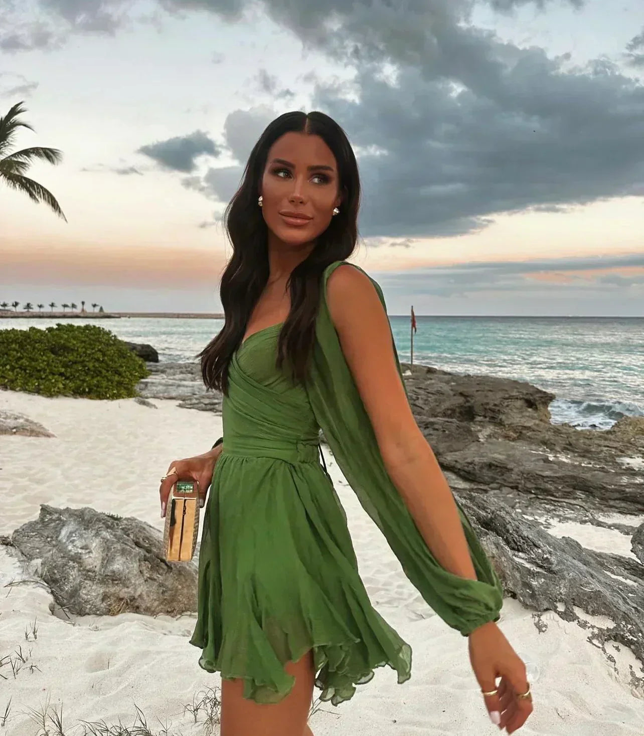 Layla™ | Playful Mini Dress with Balloon Sleeves