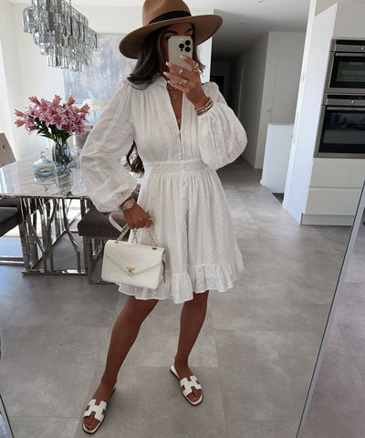 Laurel™ | Elegant White Summer Dress