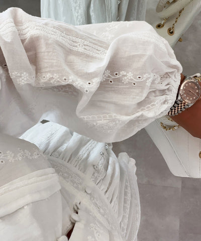 Laurel™ | Elegant White Summer Dress