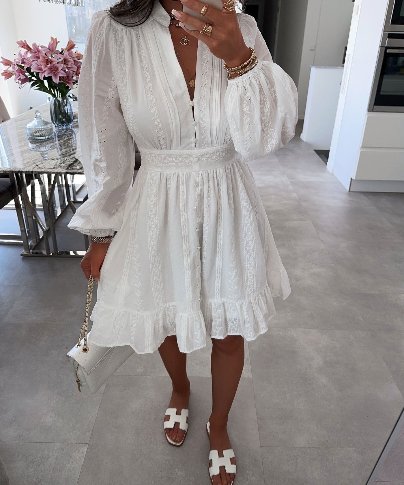 Laurel™ | Elegant White Summer Dress