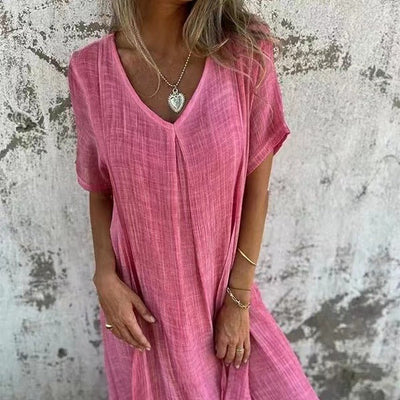 Novera™ | Casual Loose V-Neck Dress