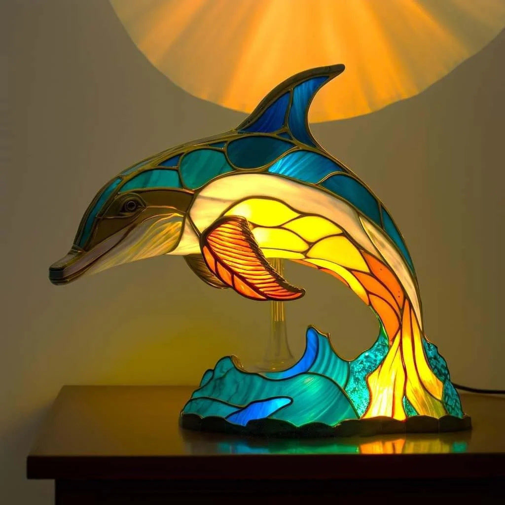 Flip | Magic Dolphin Lamp in Colored Glass