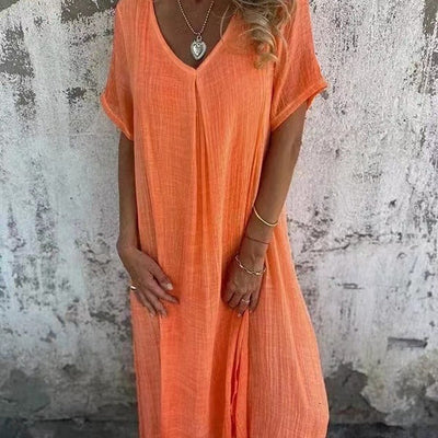 Novera™ | Casual Loose V-Neck Dress
