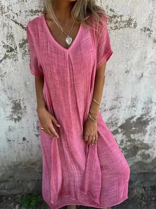 Novera™ | Casual Loose V-Neck Dress