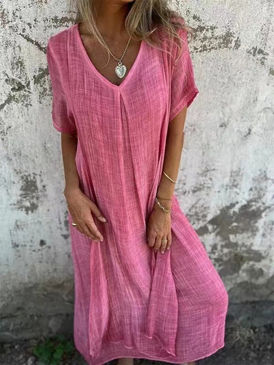 Novera™ | Casual Loose V-Neck Dress