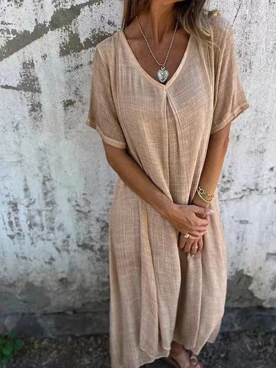 Novera™ | Casual Loose V-Neck Dress
