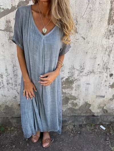 Novera™ | Casual Loose V-Neck Dress