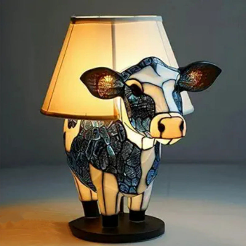 Marguerite | Magic lamp in the shape of a colored glass cow