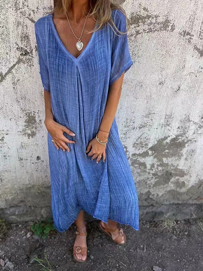 Novera™ | Casual Loose V-Neck Dress