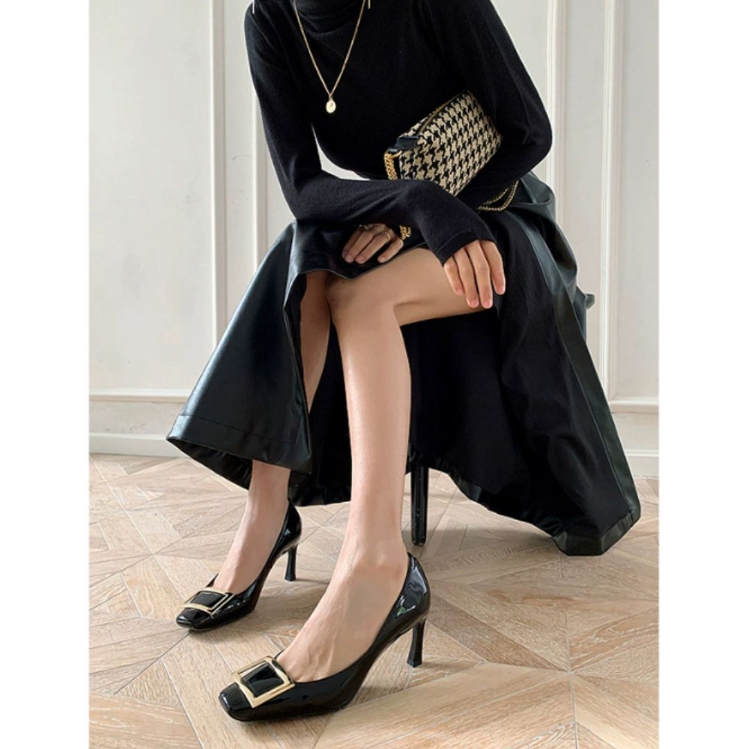 Narella™ | Elegant Mid-Heeled Sandals with Square Toe