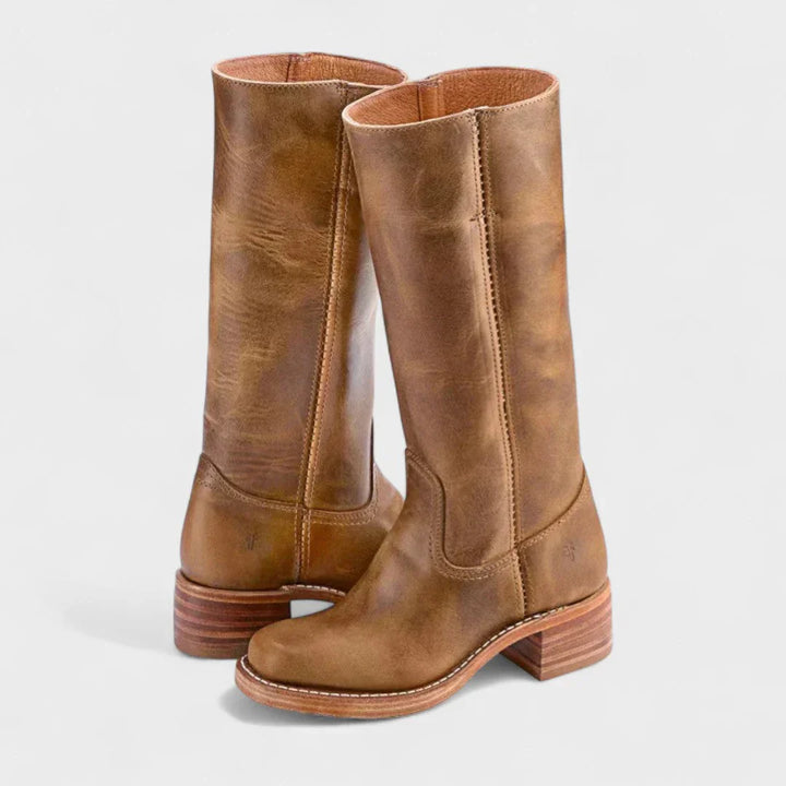Fleur™ | Retro Leather Boots