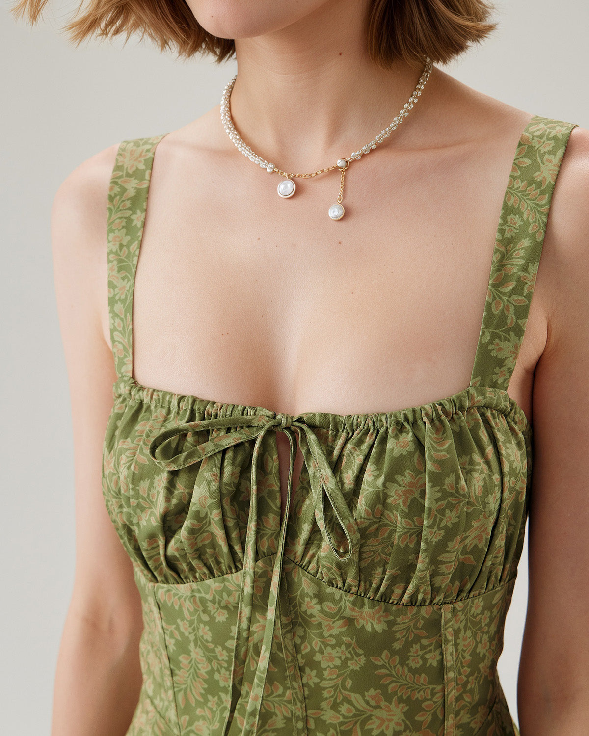 Riha™ | Floral Ruched Slip Mini Dress