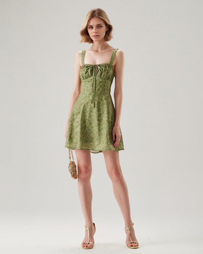 Riha™ | Floral Ruched Slip Mini Dress