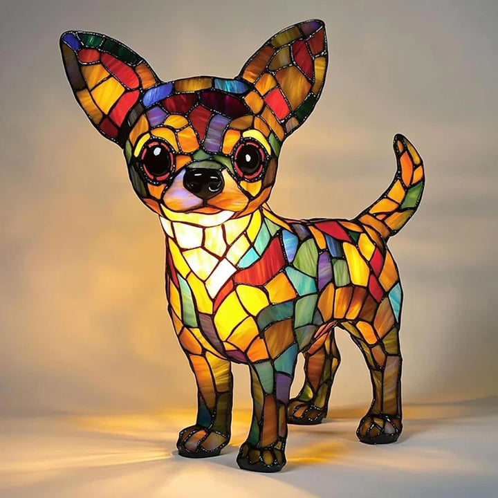 Lampe teckel série chien Art veilleuse résine teintée Table veilleuse mignon animaux de compagnie chiens thème lampes de Table LED décor à la maison