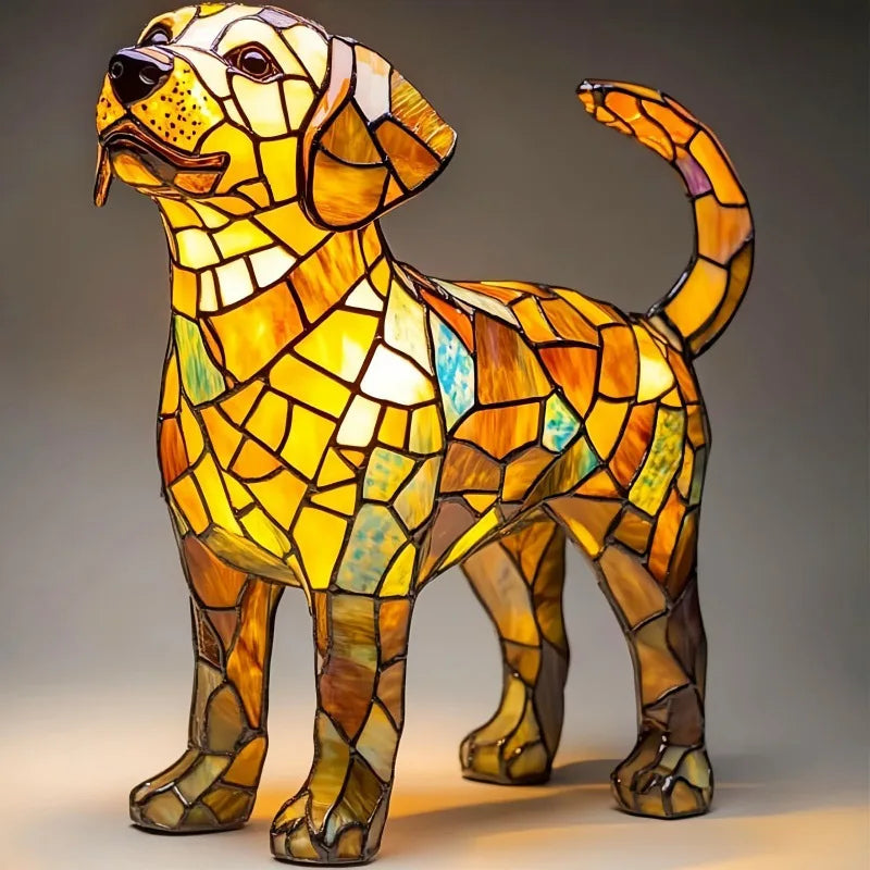 Lampe teckel série chien Art veilleuse résine teintée Table veilleuse mignon animaux de compagnie chiens thème lampes de Table LED décor à la maison