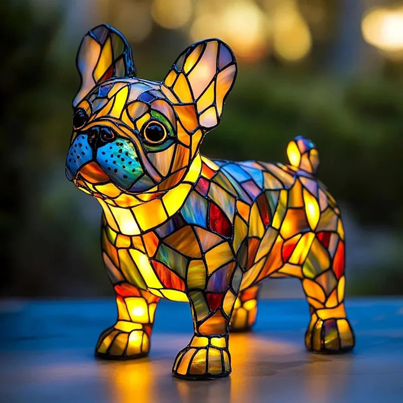 Lampe teckel série chien Art veilleuse résine teintée Table veilleuse mignon animaux de compagnie chiens thème lampes de Table LED décor à la maison