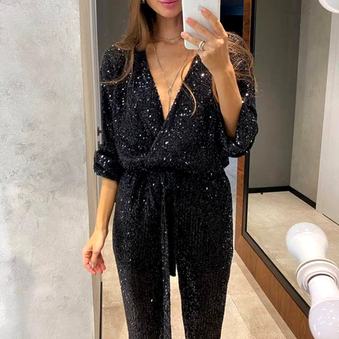 Amari™ | Stylish Sparkling Party Jumpsuit