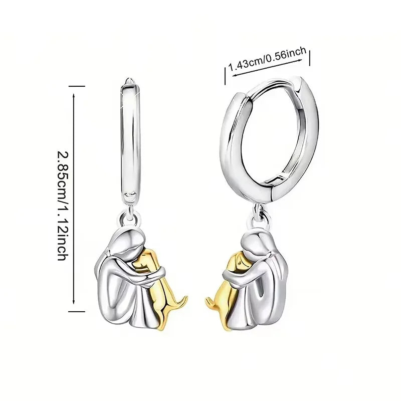 Preston & Payton™ | Earrings with Dog Icon (Round Closure)