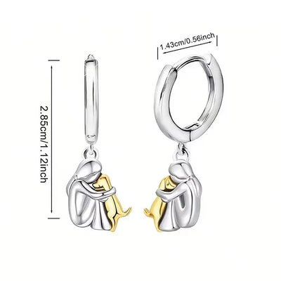 Preston & Payton™ | Earrings with Dog Icon (Round Closure)
