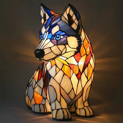 Lampe teckel série chien Art veilleuse résine teintée Table veilleuse mignon animaux de compagnie chiens thème lampes de Table LED décor à la maison