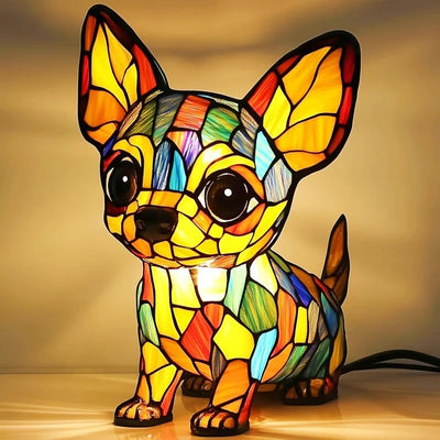 Lampe teckel série chien Art veilleuse résine teintée Table veilleuse mignon animaux de compagnie chiens thème lampes de Table LED décor à la maison