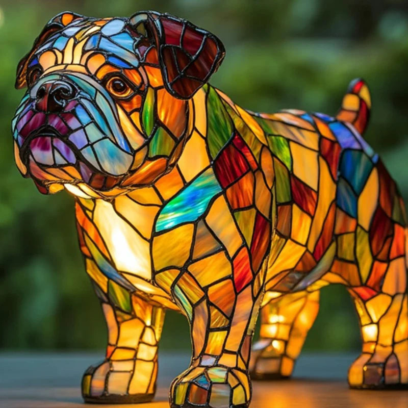 Lampe teckel série chien Art veilleuse résine teintée Table veilleuse mignon animaux de compagnie chiens thème lampes de Table LED décor à la maison