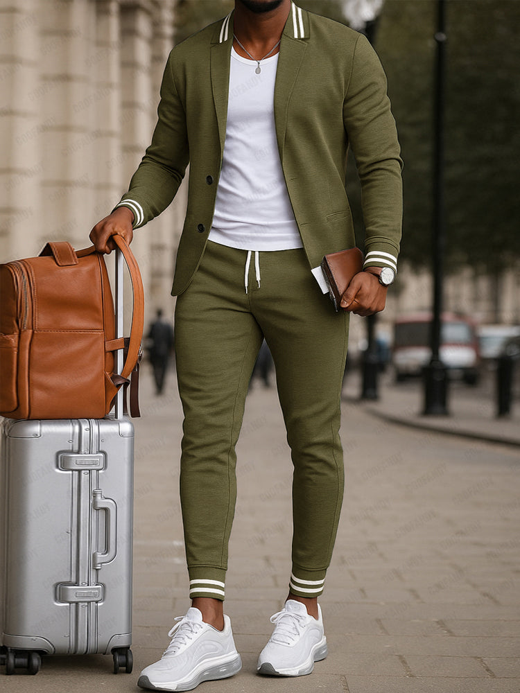 Jason™ | Athletic Inspired Blazer Pants Set