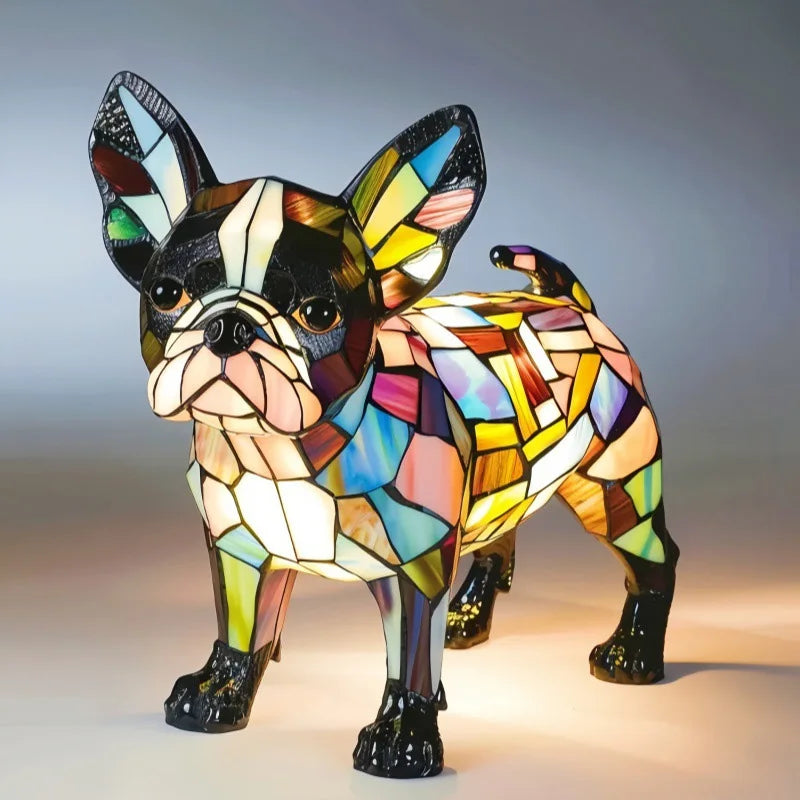 Lampe teckel série chien Art veilleuse résine teintée Table veilleuse mignon animaux de compagnie chiens thème lampes de Table LED décor à la maison