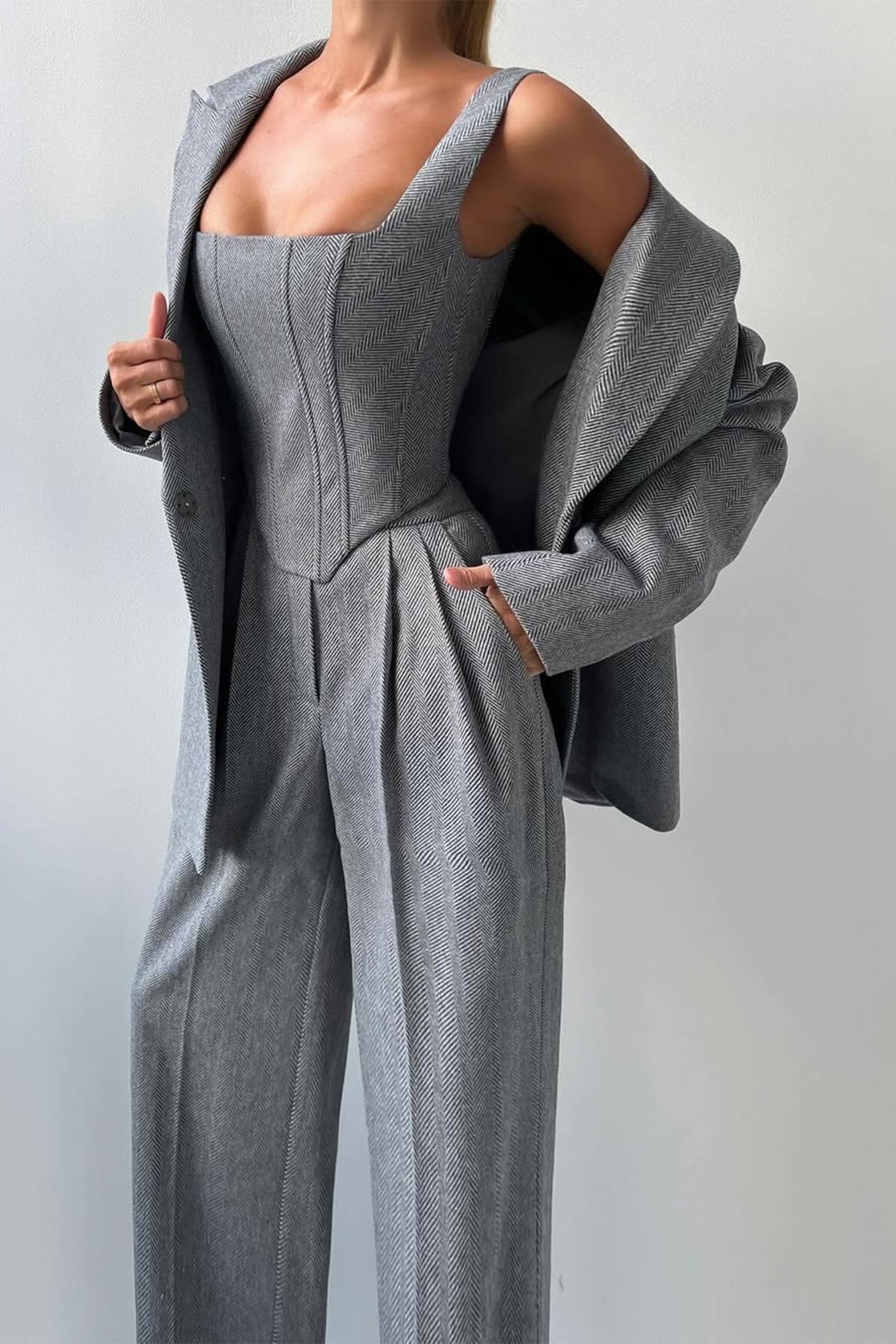 Dolce™ | Tailored 3-Piece Set with Double-Breasted Blazer