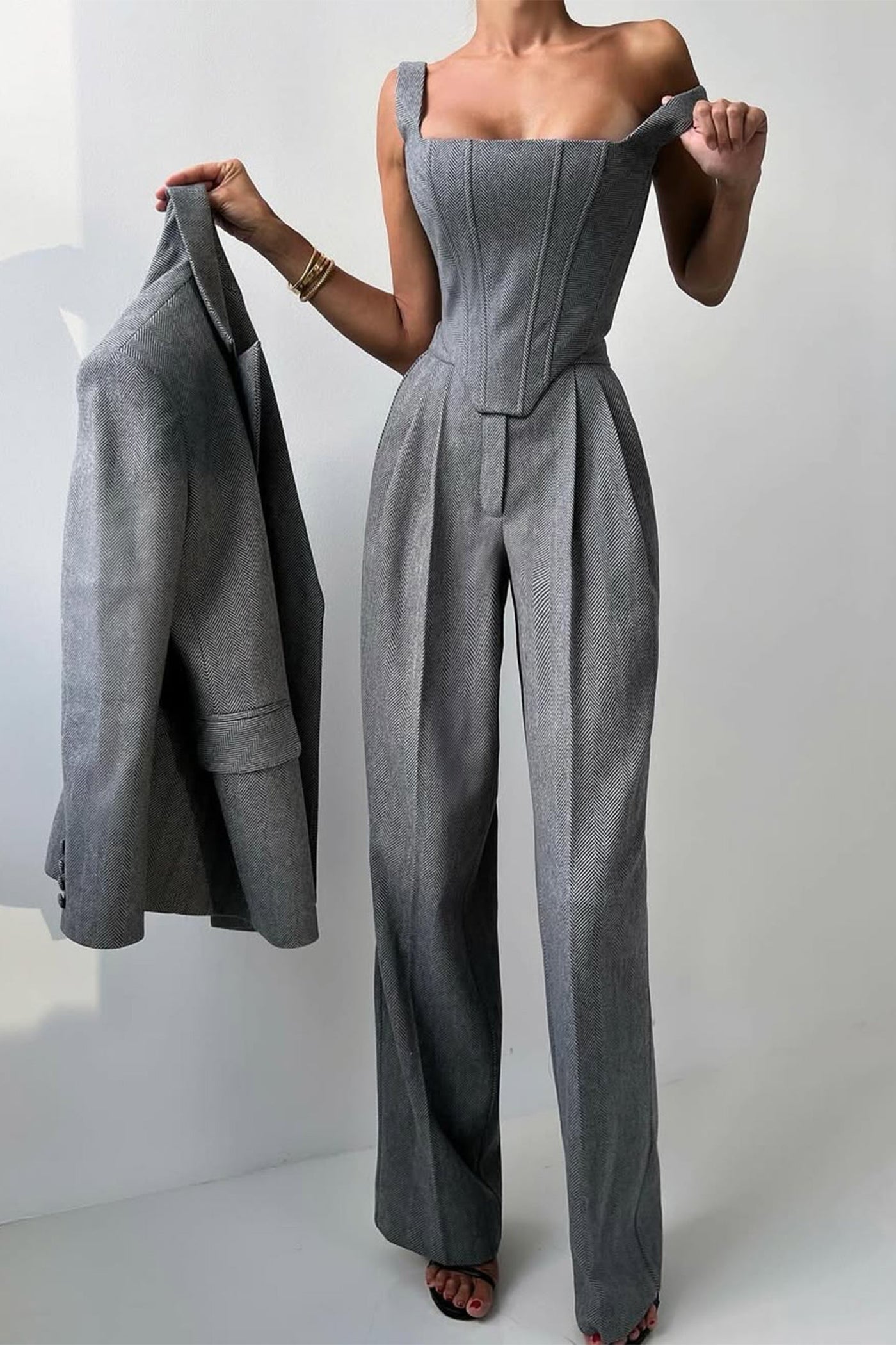 Dolce™ | Tailored 3-Piece Set with Double-Breasted Blazer