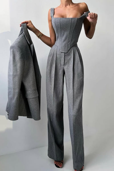 Dolce™ | Tailored 3-Piece Set with Double-Breasted Blazer