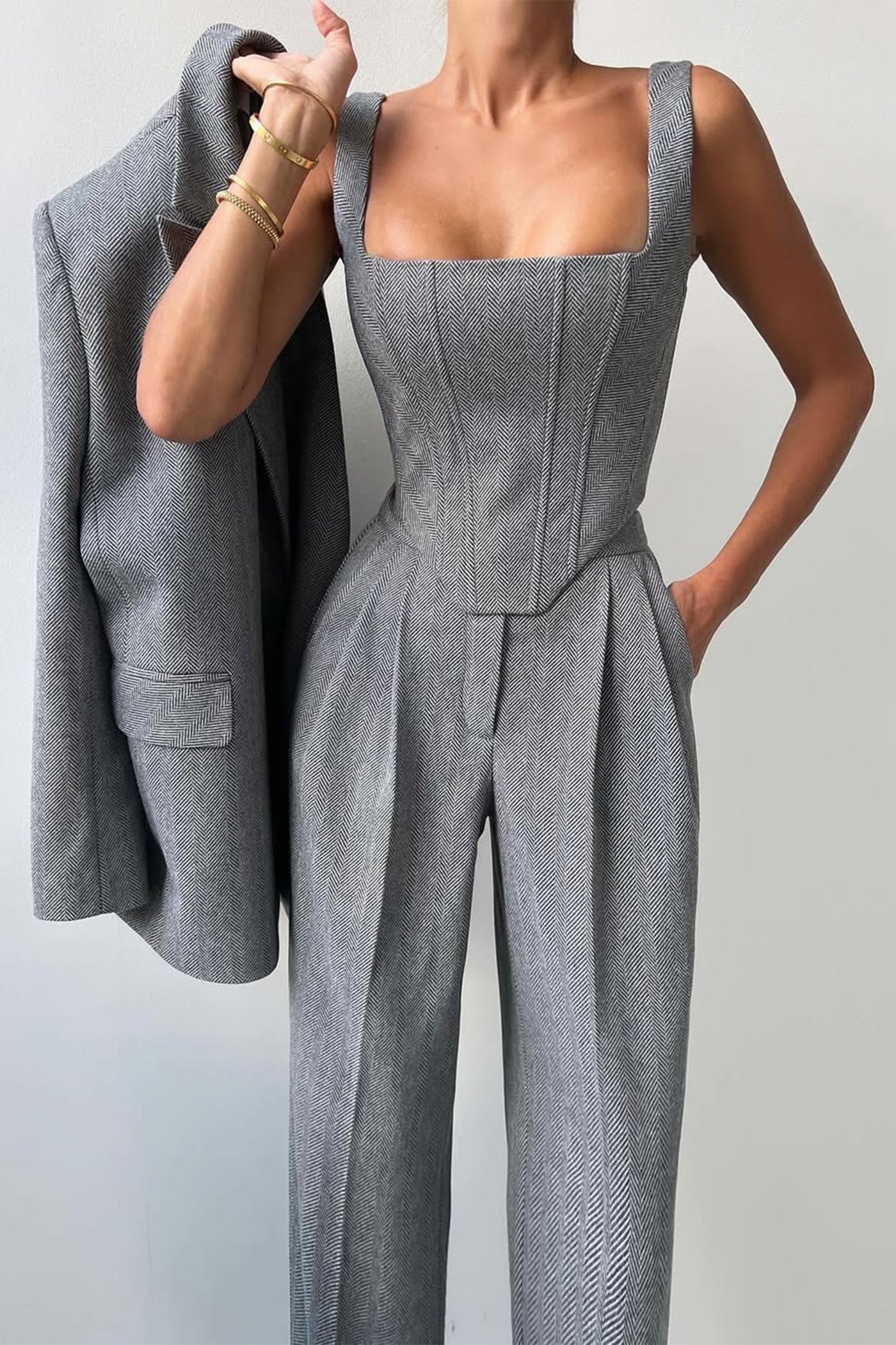 Dolce™ | Tailored 3-Piece Set with Double-Breasted Blazer