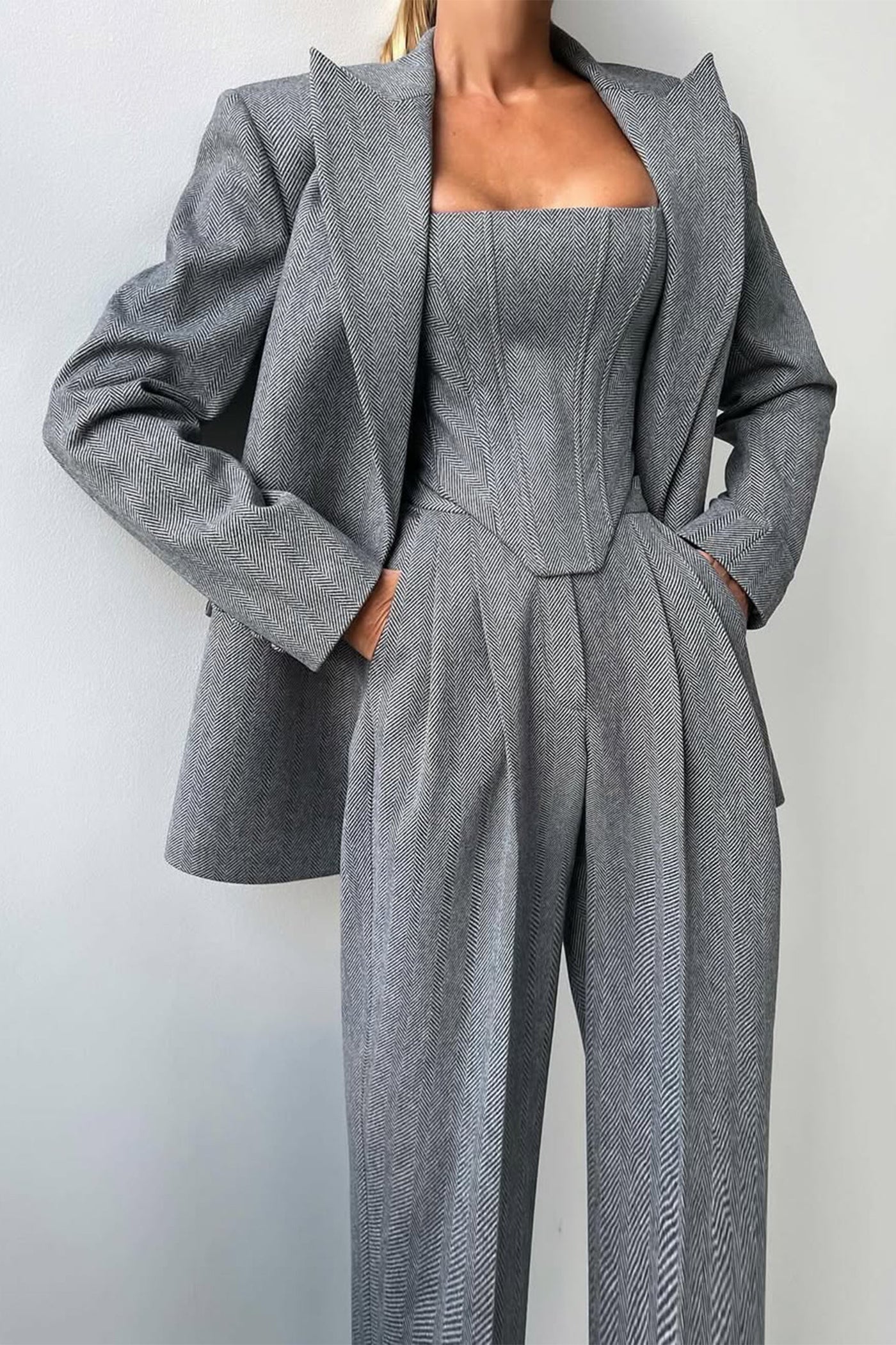 Dolce™ | Tailored 3-Piece Set with Double-Breasted Blazer