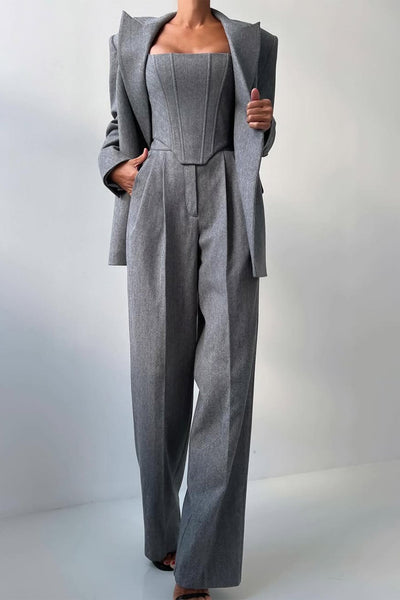 Dolce™ | Tailored 3-Piece Set with Double-Breasted Blazer