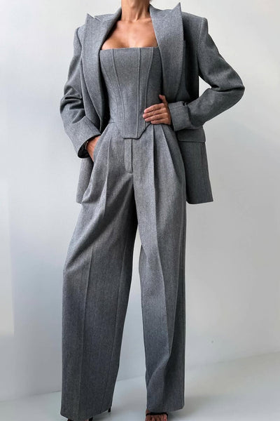Dolce™ | Tailored 3-Piece Set with Double-Breasted Blazer