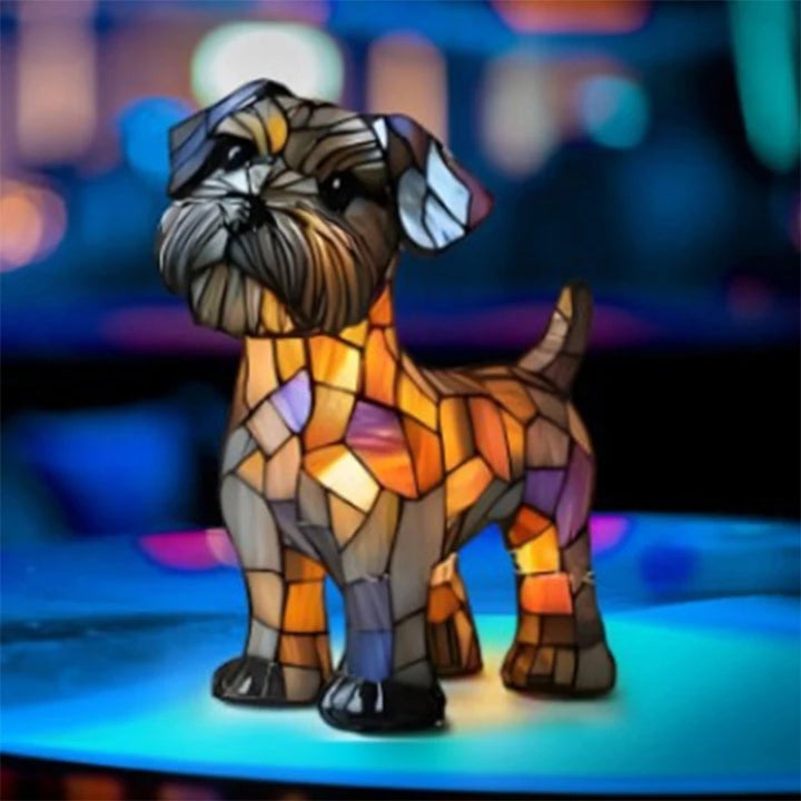 Lampe teckel série chien Art veilleuse résine teintée Table veilleuse mignon animaux de compagnie chiens thème lampes de Table LED décor à la maison