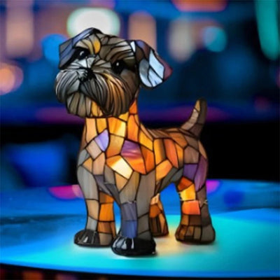 Lampe teckel série chien Art veilleuse résine teintée Table veilleuse mignon animaux de compagnie chiens thème lampes de Table LED décor à la maison