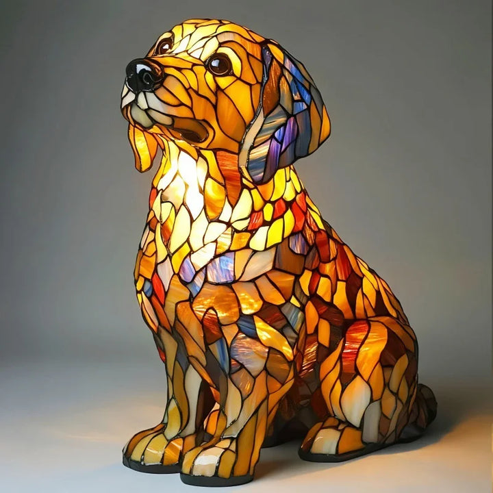 Lampe teckel série chien Art veilleuse résine teintée Table veilleuse mignon animaux de compagnie chiens thème lampes de Table LED décor à la maison