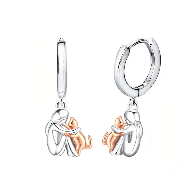 Preston & Payton™ | Cat Icon Earrings (Round Closure)