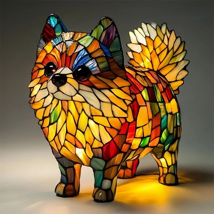 Lampe teckel série chien Art veilleuse résine teintée Table veilleuse mignon animaux de compagnie chiens thème lampes de Table LED décor à la maison