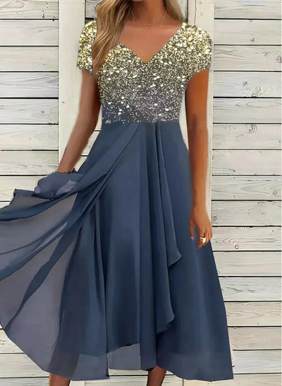 Sara™ | Elegant Floral Midi Dress