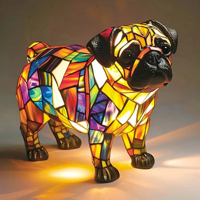 Lampe teckel série chien Art veilleuse résine teintée Table veilleuse mignon animaux de compagnie chiens thème lampes de Table LED décor à la maison