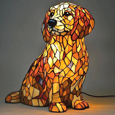 Lampe teckel série chien Art veilleuse résine teintée Table veilleuse mignon animaux de compagnie chiens thème lampes de Table LED décor à la maison