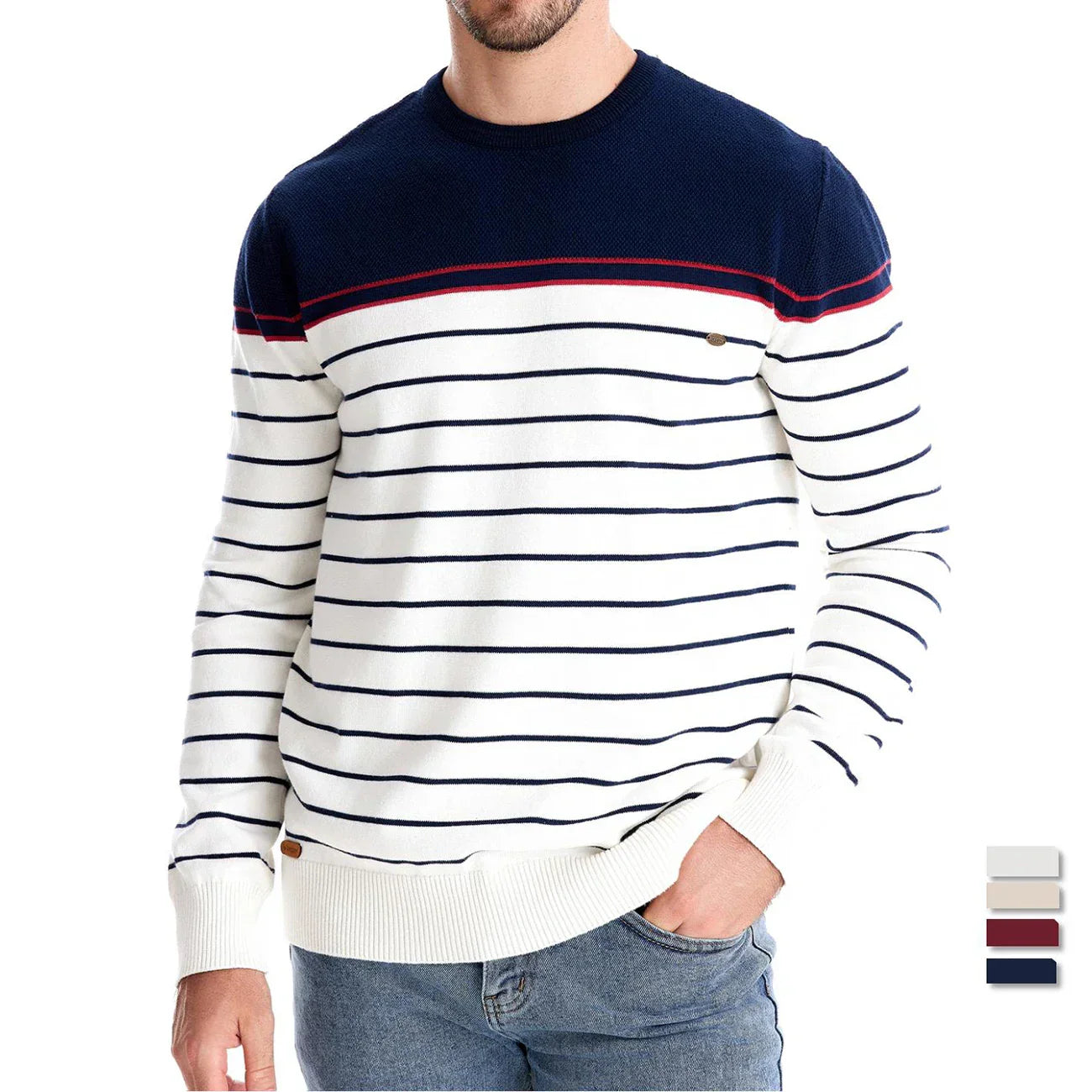 Koelman | Men's Sweater with Striped Pattern