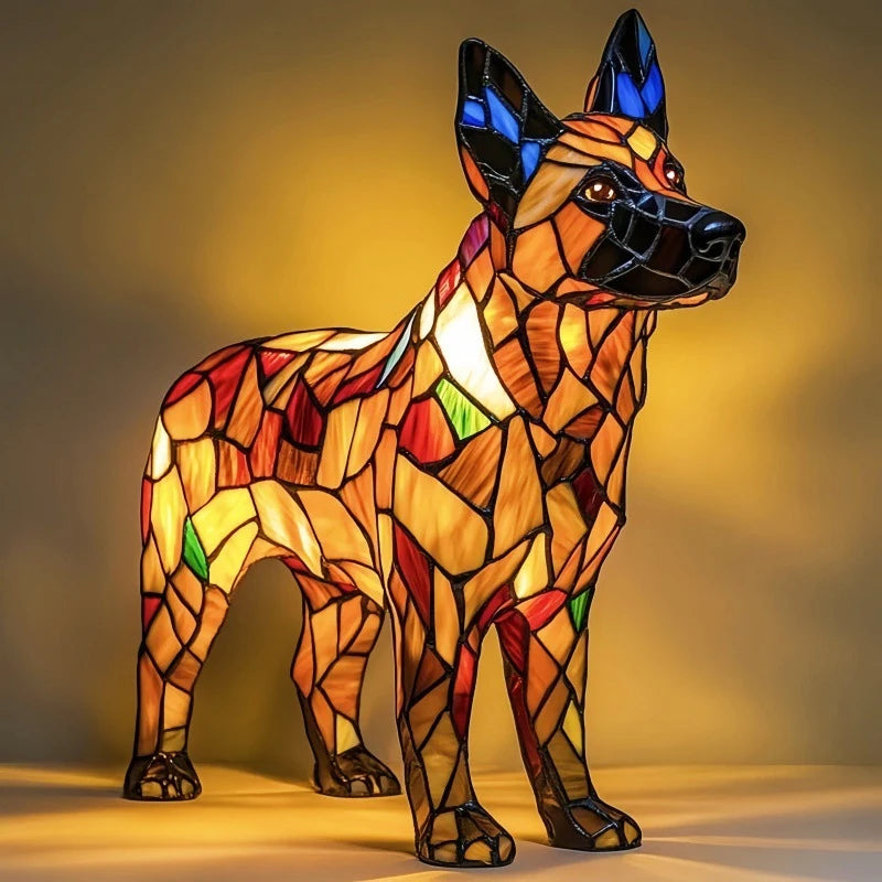 Lampe teckel série chien Art veilleuse résine teintée Table veilleuse mignon animaux de compagnie chiens thème lampes de Table LED décor à la maison