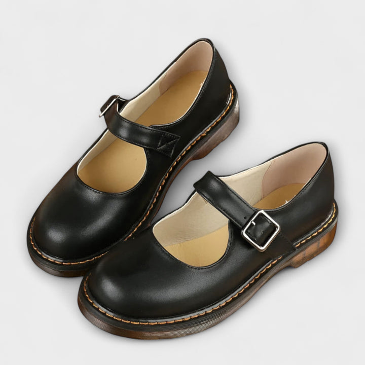 Viva™ | Classic Vintage Leather Mary Jane Shoes