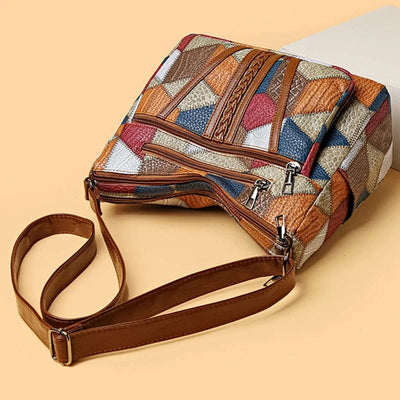 Zavelli™ | Mosaic Leather Handbag